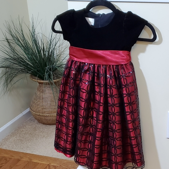 Cinderella Velvet Embroidered Girls Dress - Picture 5 of 8